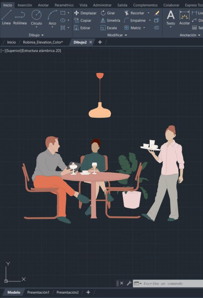 AutoCAD furniture block-4